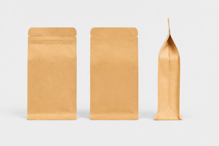 Kraft paper 8-side seal bag